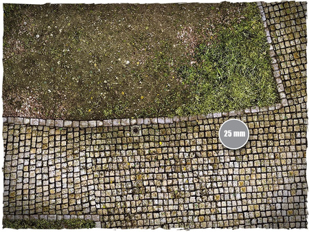DEEP-CUT Cobblestone Streets - Mousepad, 4x6 feet