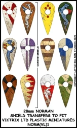 Norman Shield Designs 1 – Kalkomanie tarcz dla zestawu Normanów od Victrix