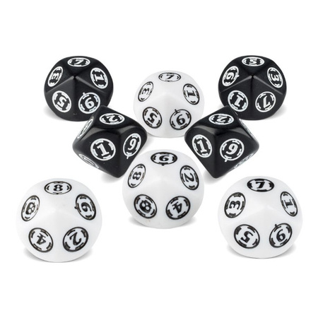 Warhammer 40k Wound Trackers biało-czarne