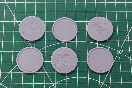 PM - 24pc set of thin 25mm Bases for Tabletop Wargaming Mini's - 3D Printed