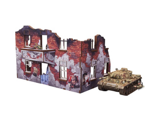 MICRO ART - WW2 Ostfront Stalingrad Apartment Block Back (1) (28mm) PREPAINTED