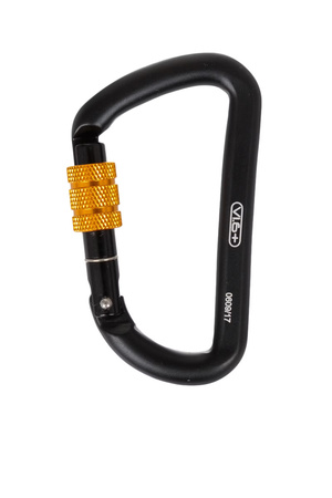 Karabinek Pomocniczy GEAR zakręcany czarno-żółty VI.6+