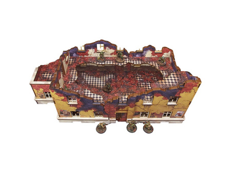 MICRO ART - WW2 Ostfront Stalingrad School Right (with 3rd floor) (1) (28mm) PREPAINTED