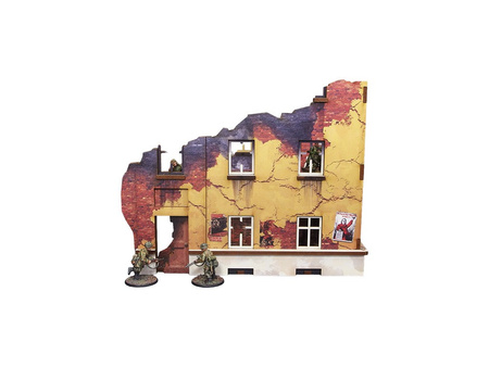 MICRO ART - WW2 Ostfront Stalingrad School Right (with 3rd floor) (1) (28mm) PREPAINTED