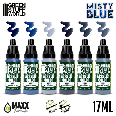 Green Stuff World Paint Set - Misted Blue