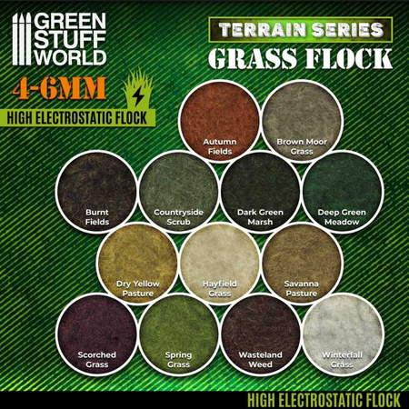 GSW - Static Grass Flock 4-6mm - COUNTRYSIDE SCRUB - 200 ml