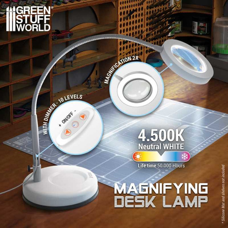 GSW - Magnifying desk lamp - Faded White