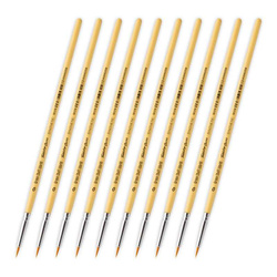 GSW - TABLETOP SERIES Synthetic Brush Set 0 (Pack of 10)