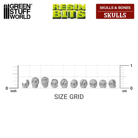 Green Stuff World 85x Resin Skulls
