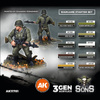 AK Interactive GERMAN PANZERGRENADIER DIVISION, EUROPE – WARGAME STARTER SET – 10 COLORS & EXCLUSIVE FIGURE (GERMAN MACHINE GUNNER)