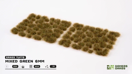 Gamers Grass: Grass tufts - 6 mm - Mixed Green (Wild)