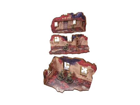 MICRO ART - WW2 Ostfront Stalingrad Ruined Building (3) (28mm) PREPAINTED