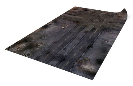 PLAYMATY Zrujnowane Miasto 72”x48” / 183x122 cm - jednostronna, antypoślizgowa mata materiałowa