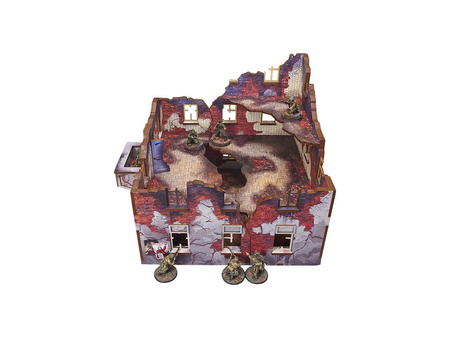 MICRO ART - WW2 Ostfront Stalingrad Apartment Block Back (1) (28mm) PREPAINTED