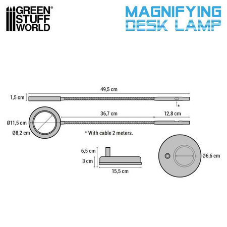 GSW - Magnifying desk lamp - Darth Black