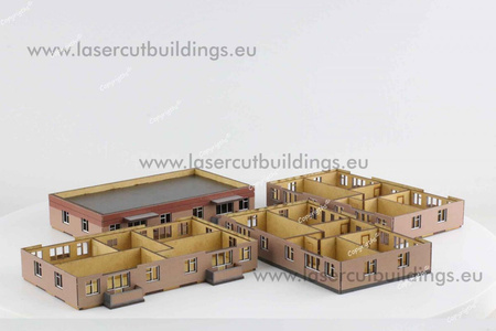 Blok z balkonami II LBHP0056a - prepaint - 1:56 / 28mm