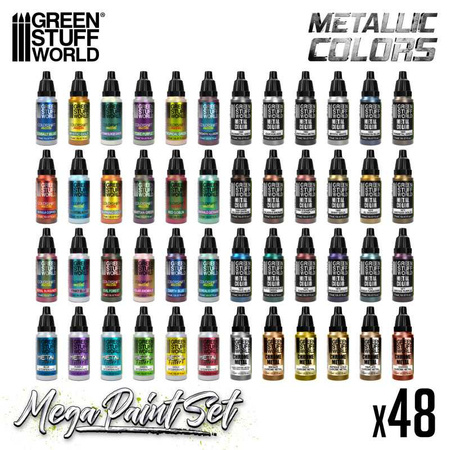 Green Stuff World Metallics Mega Paint Set