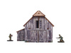 MICRO ART - WW2 Ostfront Village Barn (1) (28mm)
