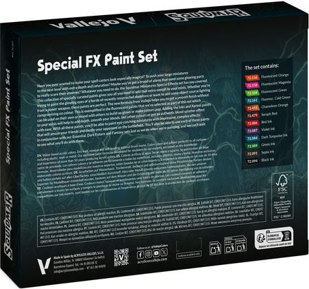 Vallejo: 72.207 - Game Color - Special FX Paint Set by Squidmar Miniatures