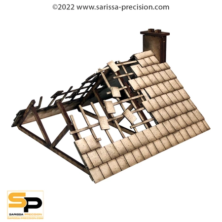 SARISSA PRECISION - DESTROYED FARMHOUSE (28MM) +dodatkowe piętro