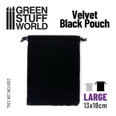 GSW - LARGE Velvet Black Pouch with Drawstrings