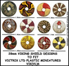 Viking Shield Designs VIK 6 – Kalkomanie tarcz dla figurek wikingów Victrix