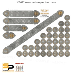 SARISSA PRECISION - Dark Ages Saxon Token & Ruler Set - Full Colour