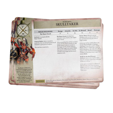 Warhammer AoS Warscroll Cards: Blades Of Khorne ENG