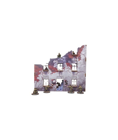 MICRO ART - WW2 Ostfront Stalingrad Apartment Block Front (1) (28mm) PREPAINTED