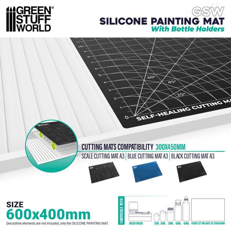 Green Stuff World Silicone Painting Mat with Edges