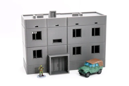 PM - Soviet Apartments Block Type 2 - 3D Printed - 28mm