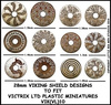 Viking Shield Designs VIK 10 – Kalkomanie tarcz dla figurek wikingów Victrix