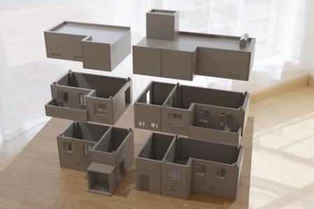 PM - ZONA ALFA Pripyat Apartment Tower Type 1 - 3D Printed - 28mm