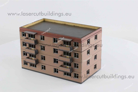 Blok z balkonami II LBHP0056a - prepaint - 1:56 / 28mm