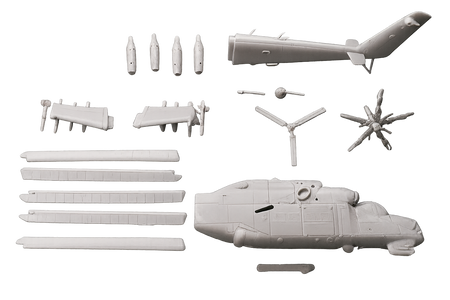 PM - Mi-24D Hind - Soviet Attack Helicopter - 3D Printed Vehicle - 28mm