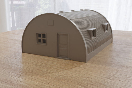 PM - Quonset Hut Barrack - 3D Printed - 28mm