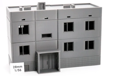 PM - Soviet Apartments Block Type 2 - 3D Printed - 28mm
