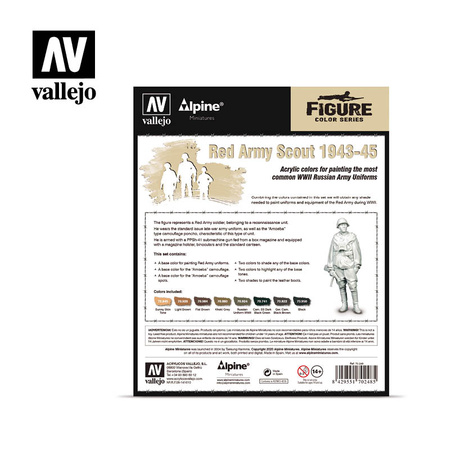 VALLEJO 70248 Figure Color Series 8 farb + figurka - Red Army Scout 1943-45