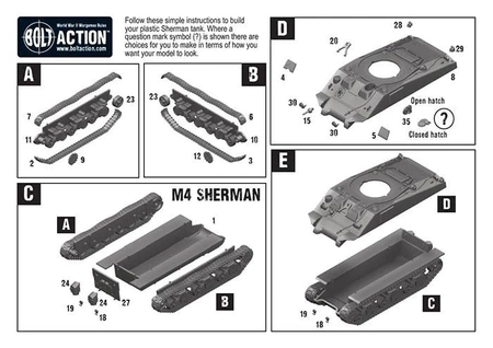 BOLT ACTION M4 Sherman Medium Tank