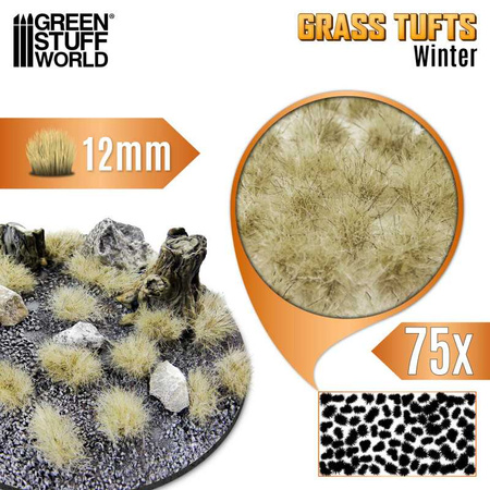 GSW - Static Grass Tufts 12 mm - Winter White