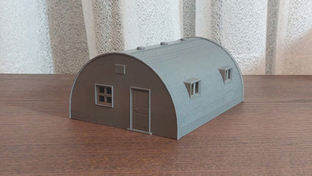 PM - Quonset Hut Barrack - 3D Printed - 28mm