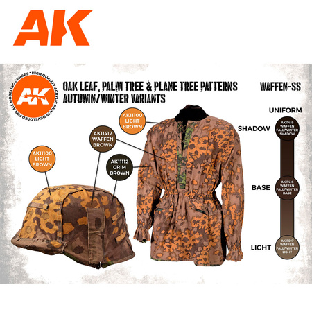 AK Interactive OAK LEAF, PALM TREE & PLANE TREE PATTERNS AUTUMN/WINTER VARIANTS