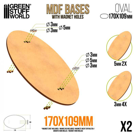 GSW - MDF Bases - Oval 170x109mm