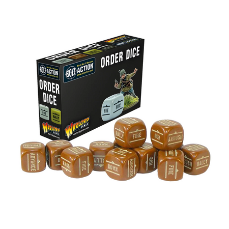 BOLT ACTION Orders Dice Pack - Brown