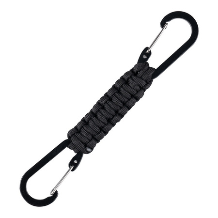 Podwójny karabińczyk Paracord czarny 101INC