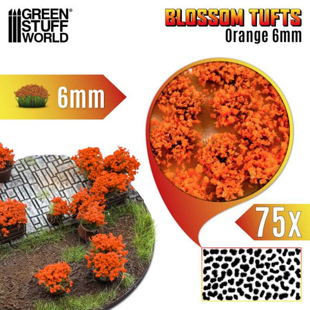 GSW - Blossom Tufts - 6mm - Orange Flowers