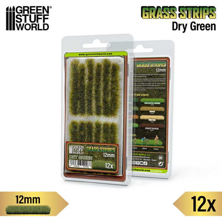 GSW - Grass Strips 12 mm - Dry Green