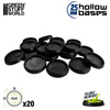 GSW - Hollow Plastic Bases - BLACK 25mm x 20szt.