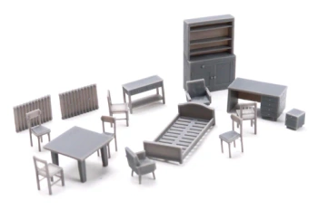 PM - Soviet-Era Furniture Set A – 3D Printed - 28mm
