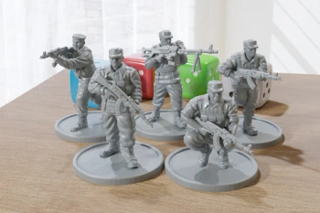 PM - African Militants AK Squad - 3D Printed - 28mm 